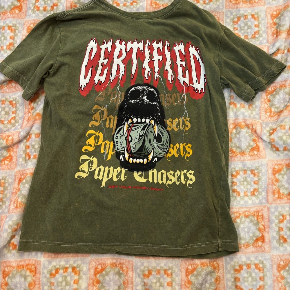 Green Graphic Tee with Bold Design